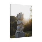 Sunlit Lucky Cat Wall Art - Stretched Canvas