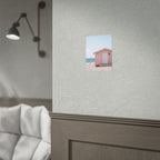 Pink Beach Cottage  Wall Art - Poster