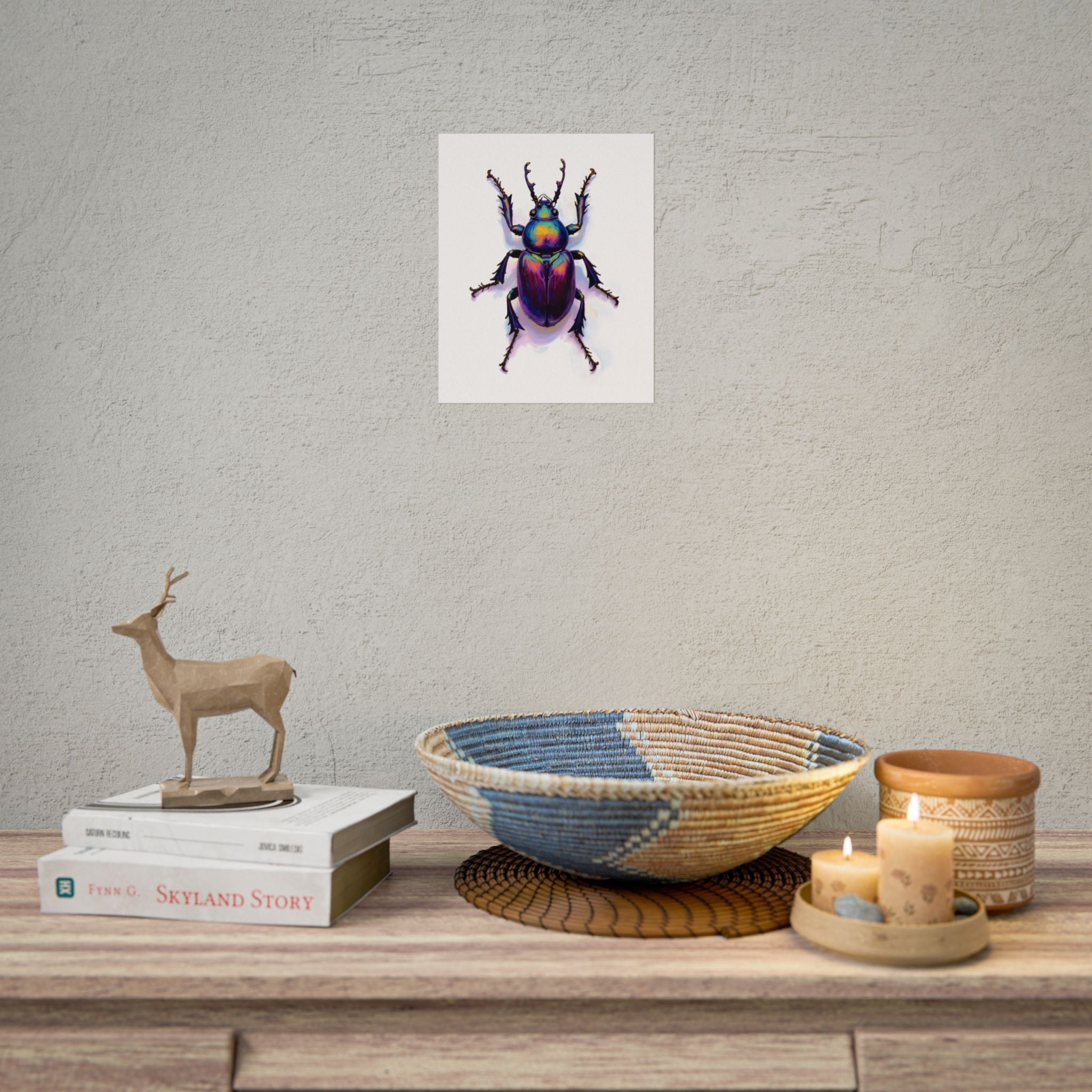 Iriserende kever muurdecoratie – poster 