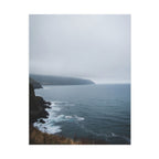 Foggy Coastal Cliff Wall Art  - Poster