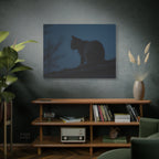 Nightwatch Cat Wall Art - Stretched canvas