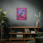 Buntes Meise-Vogel-Leinwandbild – matte Keilrahmenleinwand