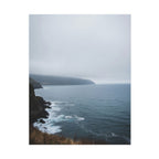 Foggy Coastal Cliff Wall Art  - Poster