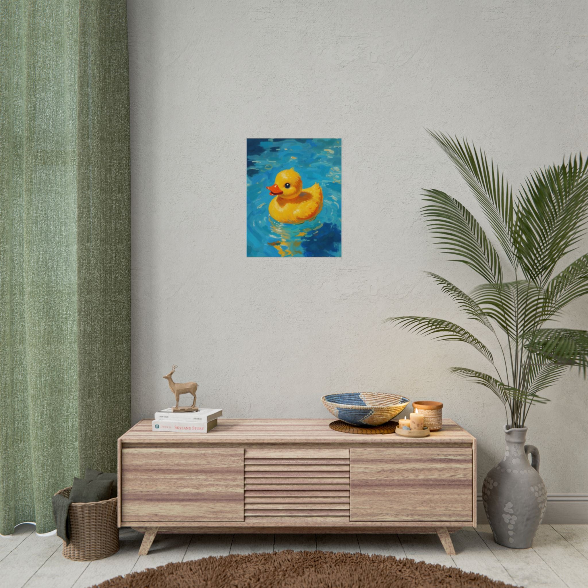 Rubber Duck Poster — Leuke Gele Eend Muurkunst, Kinderkamerdecoratie
