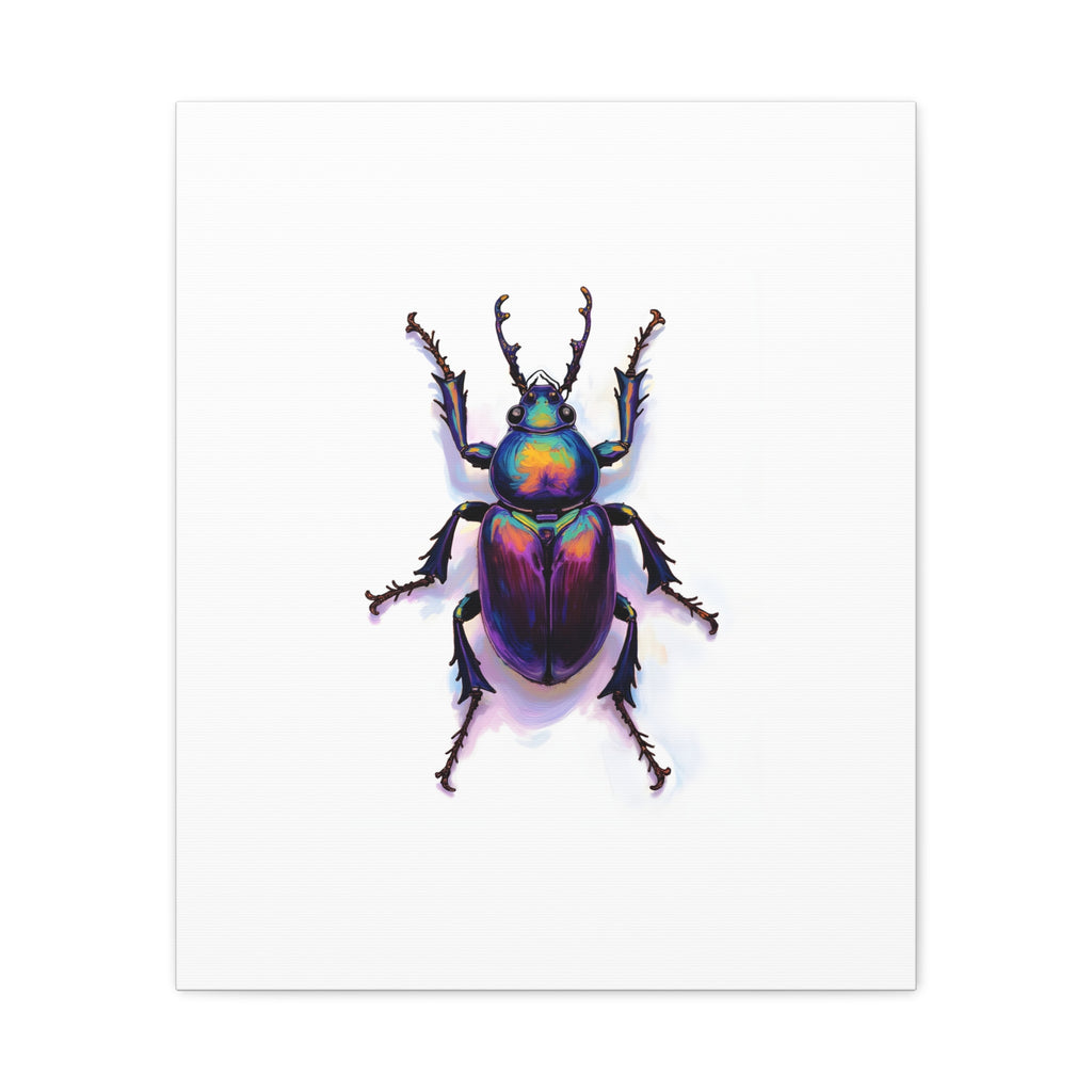 Iridescent Beetle Wall Art – Stretched Canvas