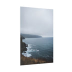 Foggy Coastal Cliff Wall Art  - Poster