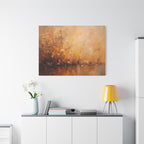 Golden Meadow Abstract Wall Art - Stretched Canvas