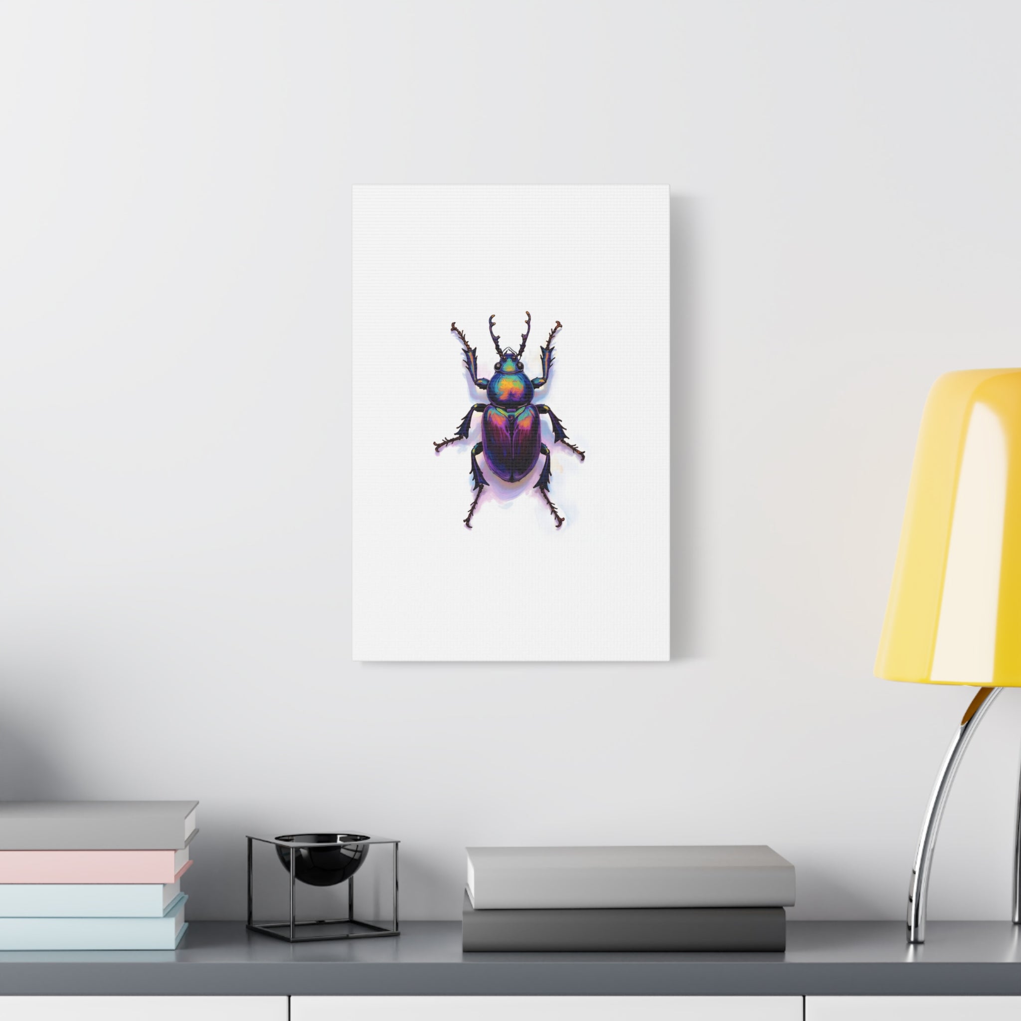 Iridescent Beetle Wall Art – Stretched Canvas