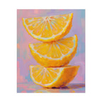 Citrus Slice - Stacked Lemon Wall Art - Stretched Poster