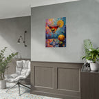 Colorful martini glass with lemon and olive Wall Art - Poster