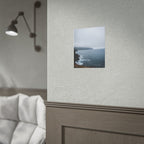 Foggy Coastal Cliff Wall Art  - Poster