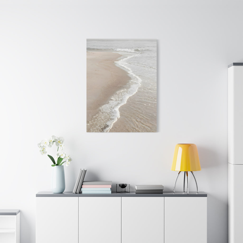 Kustlijn Canvas Print - Rustige Strand Muurkunst