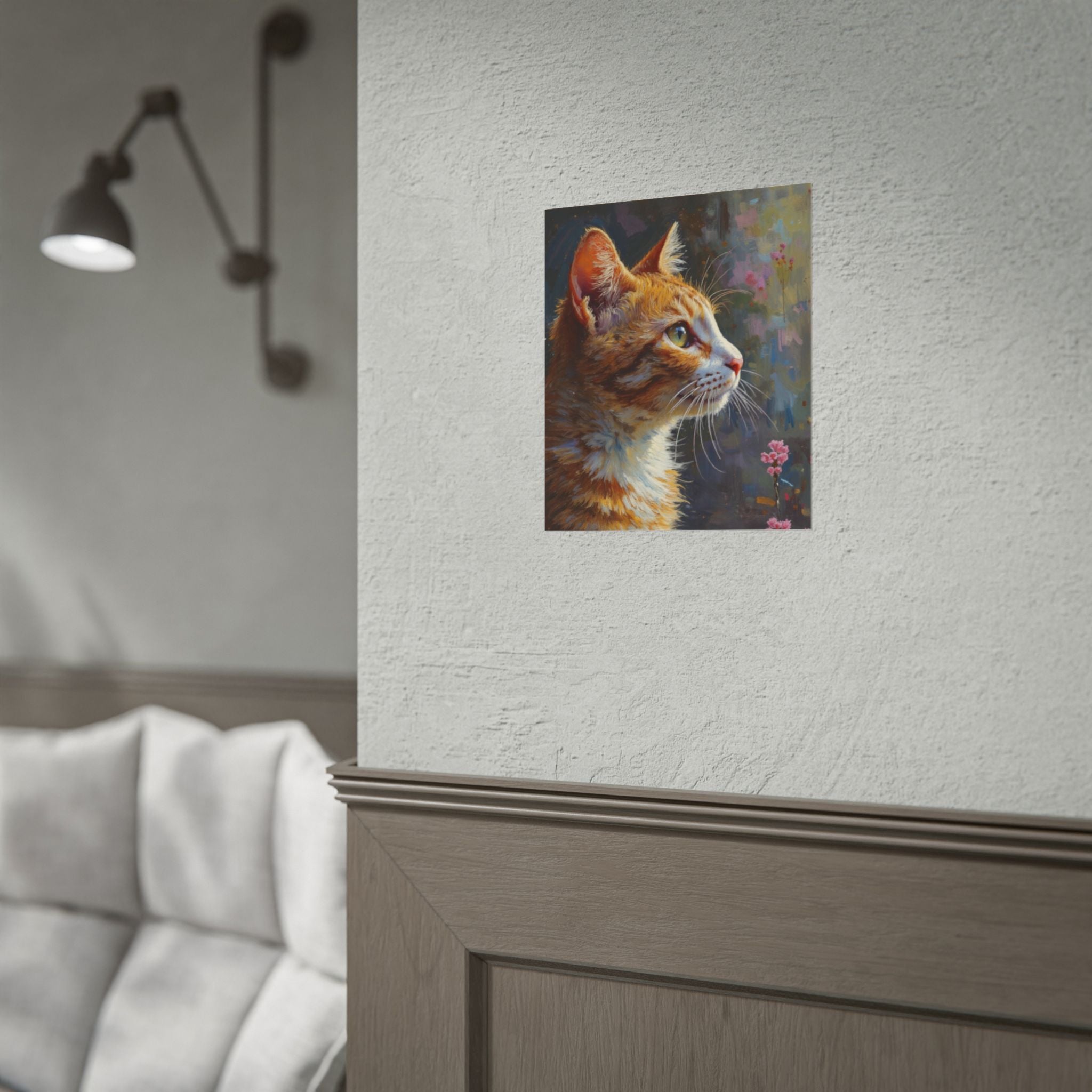 Orange tabby Cat  Oil Brushstroke Rolled Poster