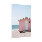 Pink Beach Cottage  Wall Art - Poster
