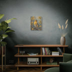 Goldfinch on a branch Wall Art - Stretched Canvas