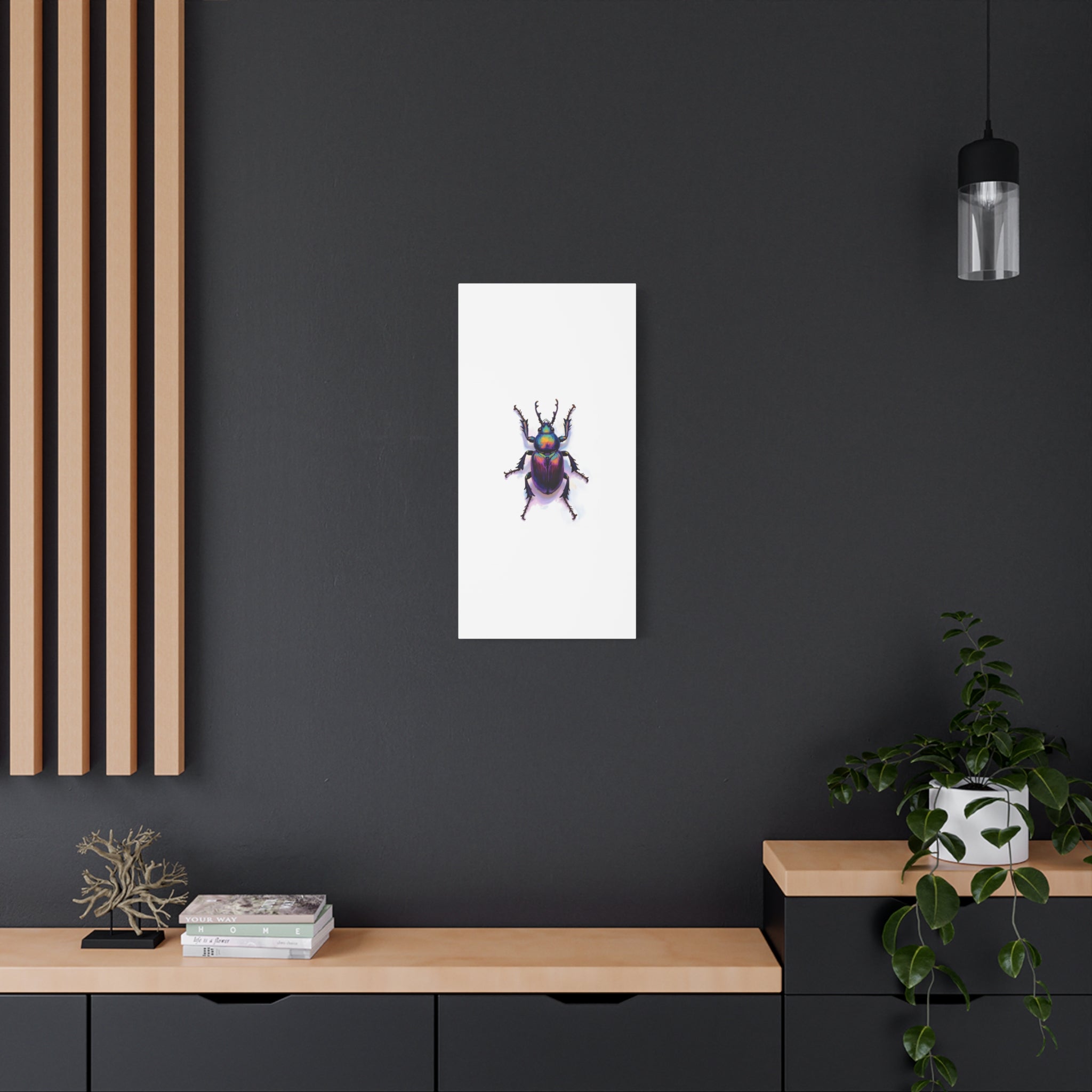 Iridescent Beetle Wall Art – Stretched Canvas