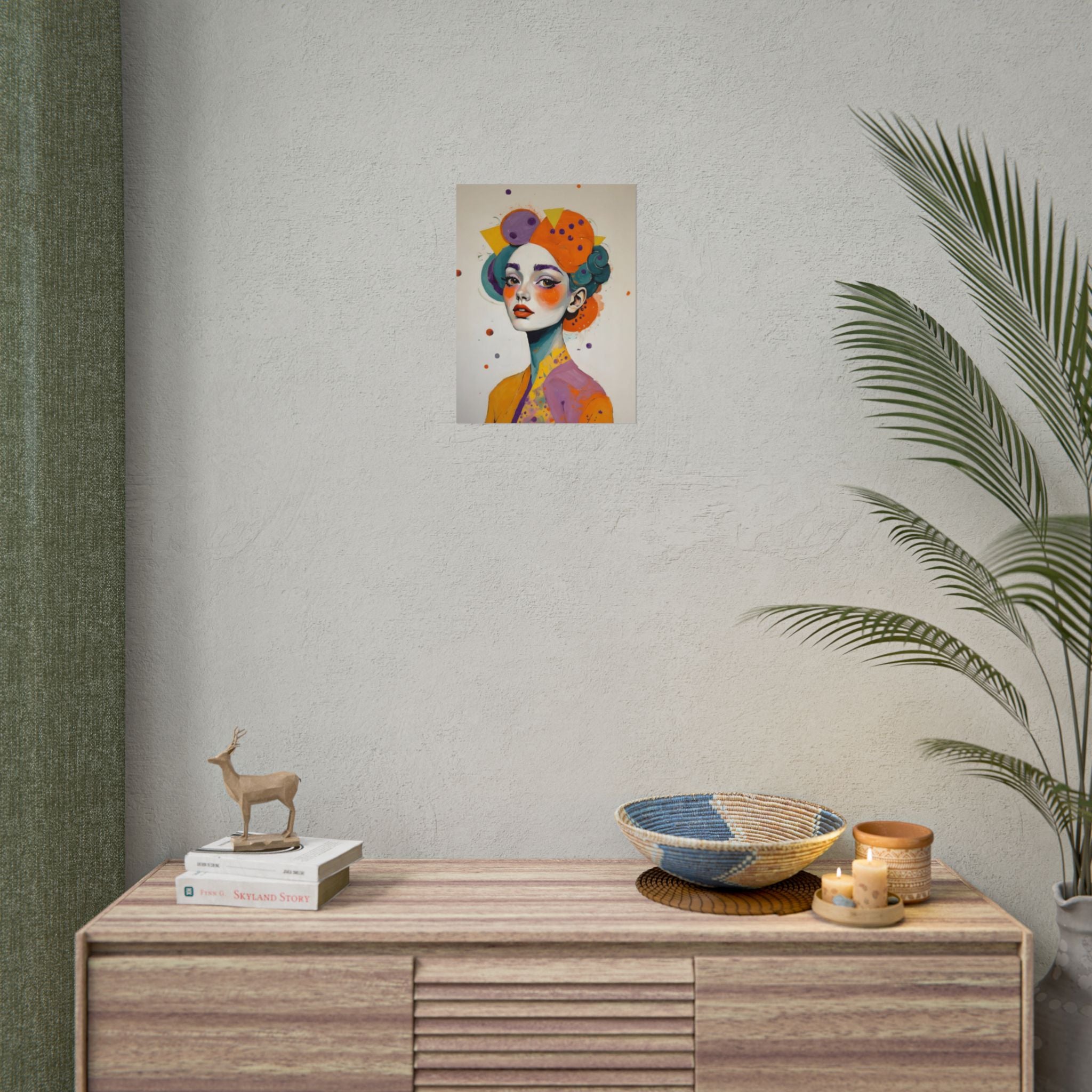 Rolled Poster — Colorful Abstract Portrait Art Print