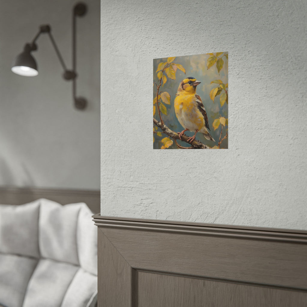 Goldfinch on a branch Wall Art - Poster
