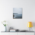 Foggy Coastal Cliff Wall Art  - Stretched Canvas