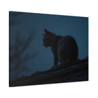 Nightwatch Cat Wall Art - Stretched canvas