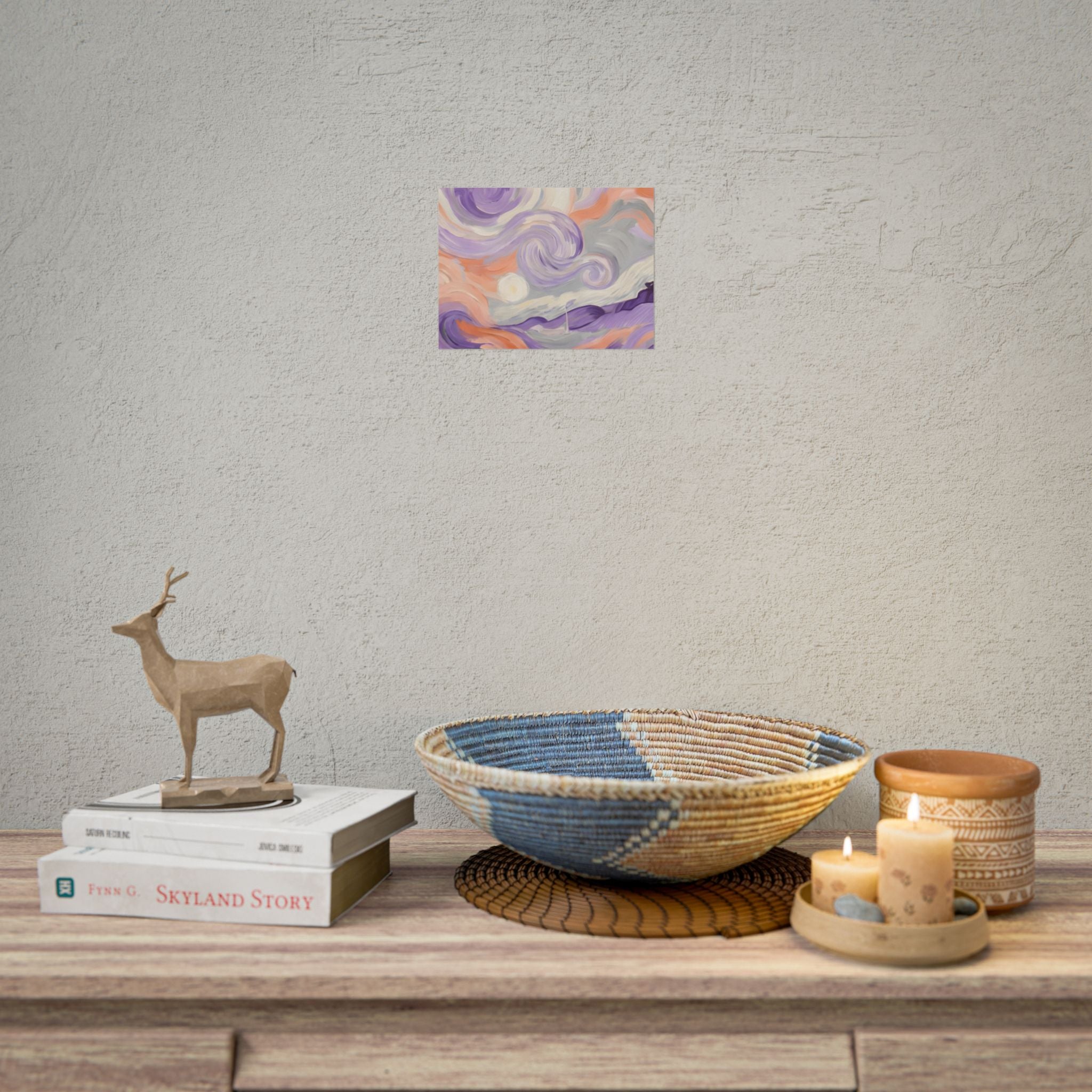 Wervelende Pastelkleurige Lucht Poster