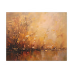 Golden Meadow Abstract Wall Art - Stretched Canvas