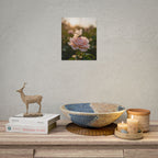 Butterfly on Pink Rose Wall Art - Poster