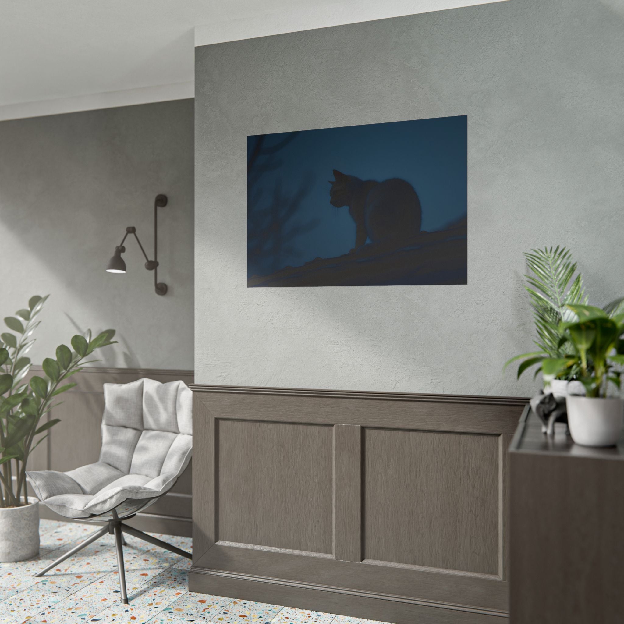 Nightwatch Cat Wall Art - Poster