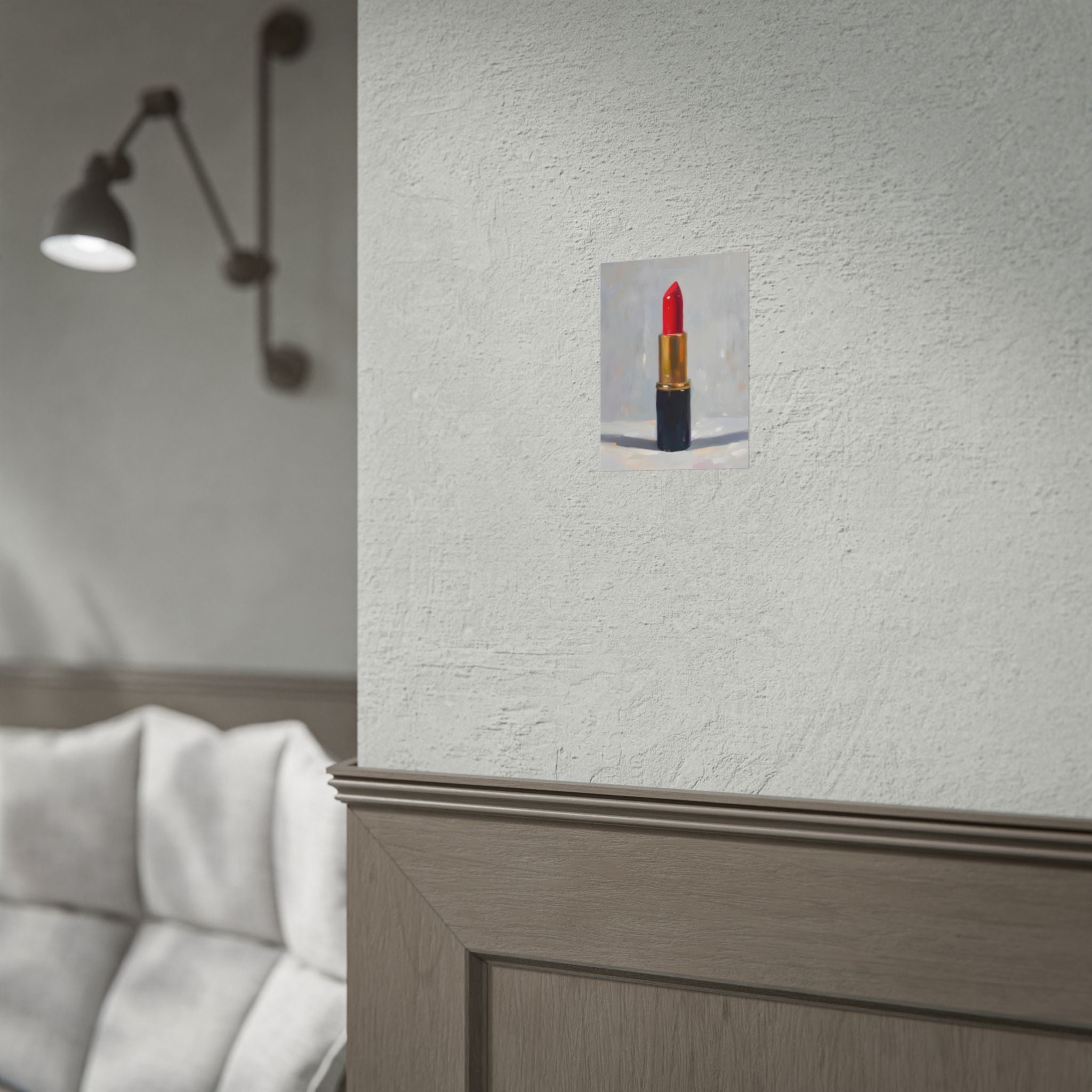 Lipstick Art Poster — Red Lipstick Still Life Rolled Poster