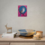 Blue jay on a holly branch Wall Art - Poster