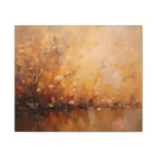 Golden Meadow Abstract Wall Art - Stretched Canvas