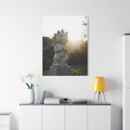 Sunlit Lucky Cat Wall Art - Stretched Canvas