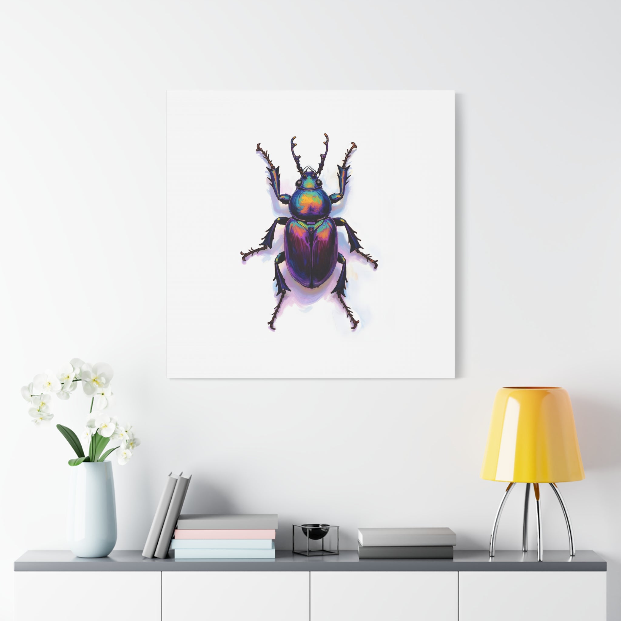 Iridescent Beetle Wall Art – Stretched Canvas