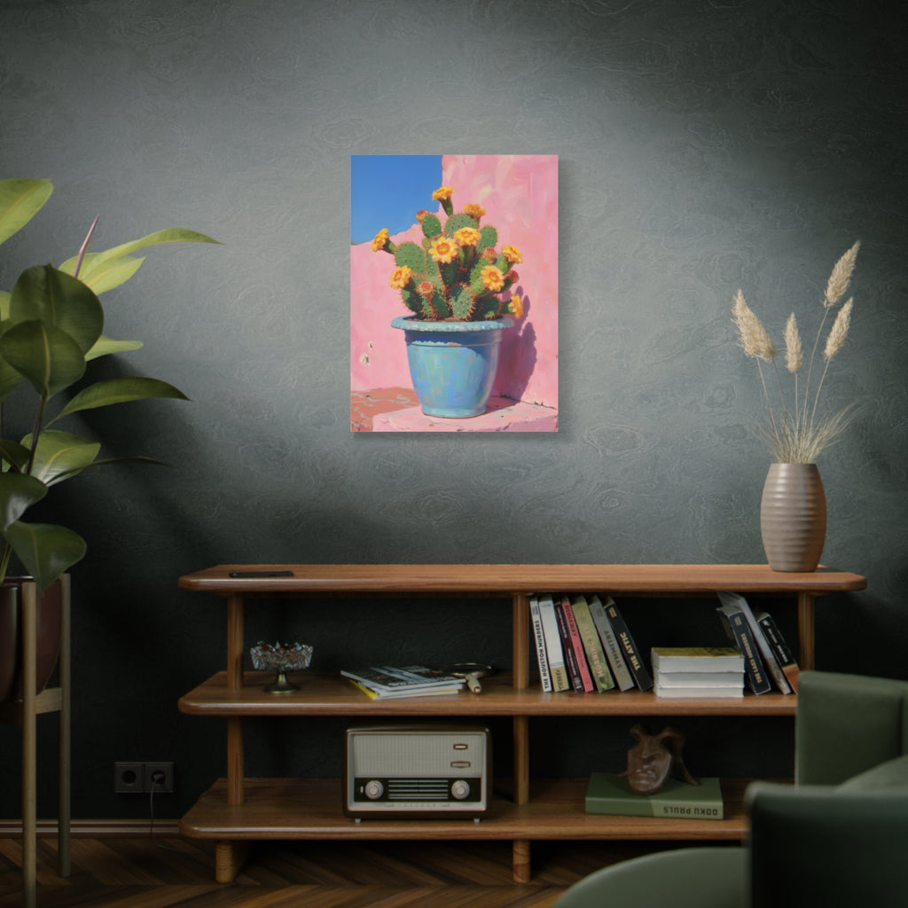 Cactus Pink Wall Art -  Stretched Canvas