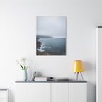Foggy Coastal Cliff Wall Art  - Stretched Canvas