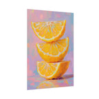 Citrus Slice - Stacked Lemon Wall Art - Stretched Poster