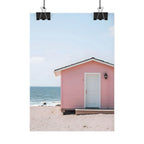 Pink Beach Cottage  Wall Art - Poster