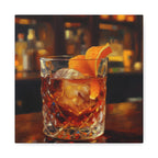 Whisky on Ice Wall Art -  Bar & Home Decor - Stretched Canvas