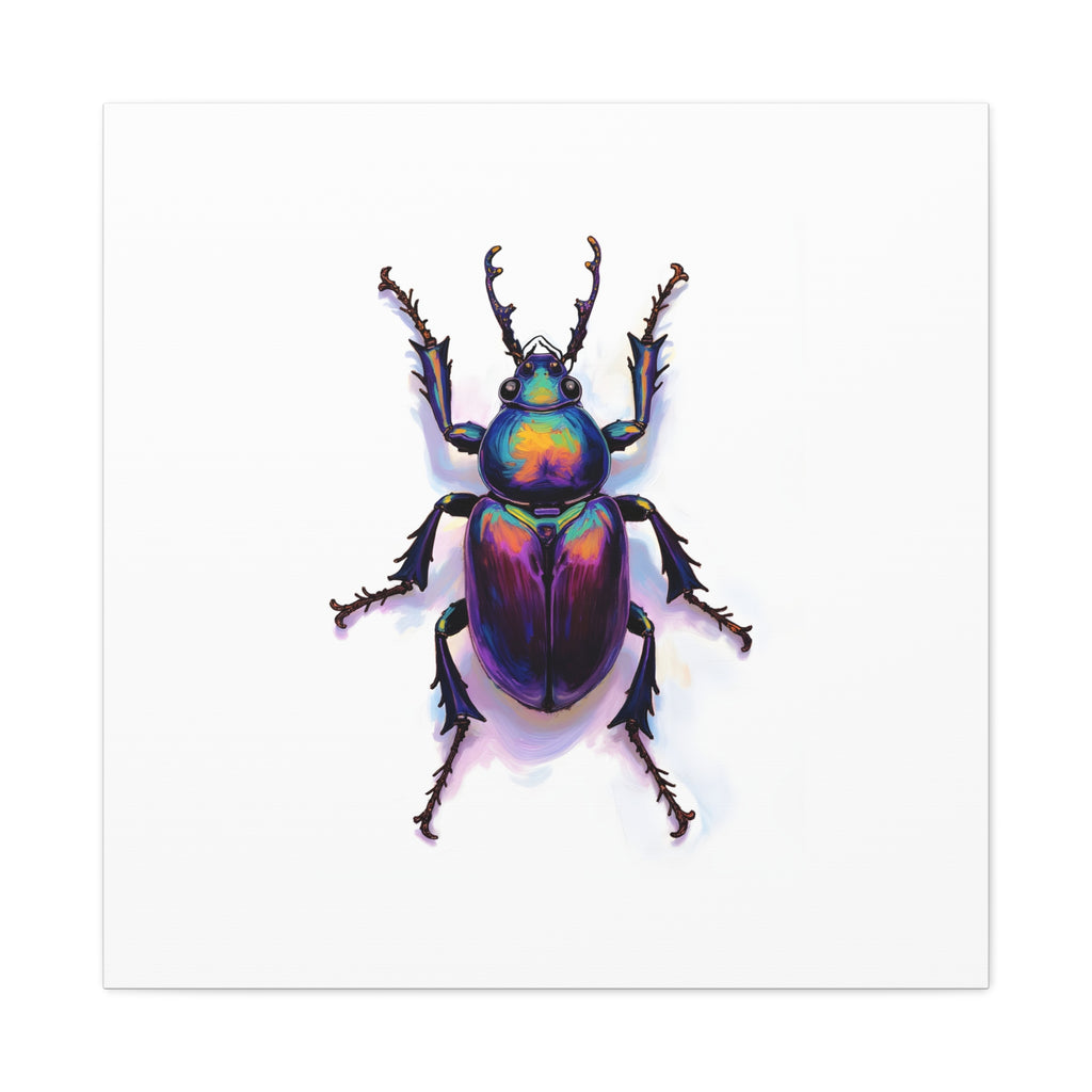 Iridescent Beetle Wall Art – Stretched Canvas