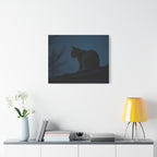 Nightwatch Cat Wall Art - Stretched canvas