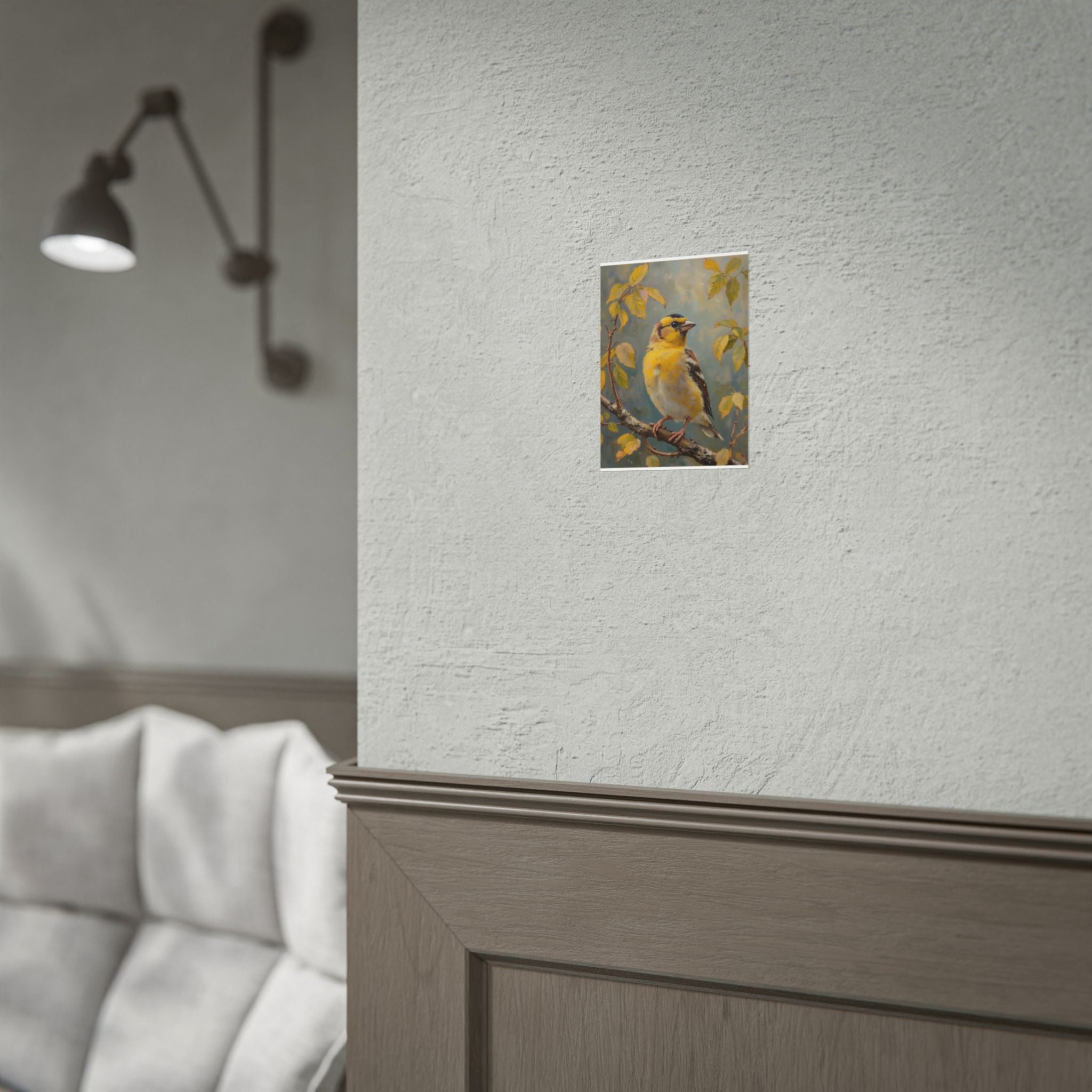 Goldfinch on a branch Wall Art - Poster