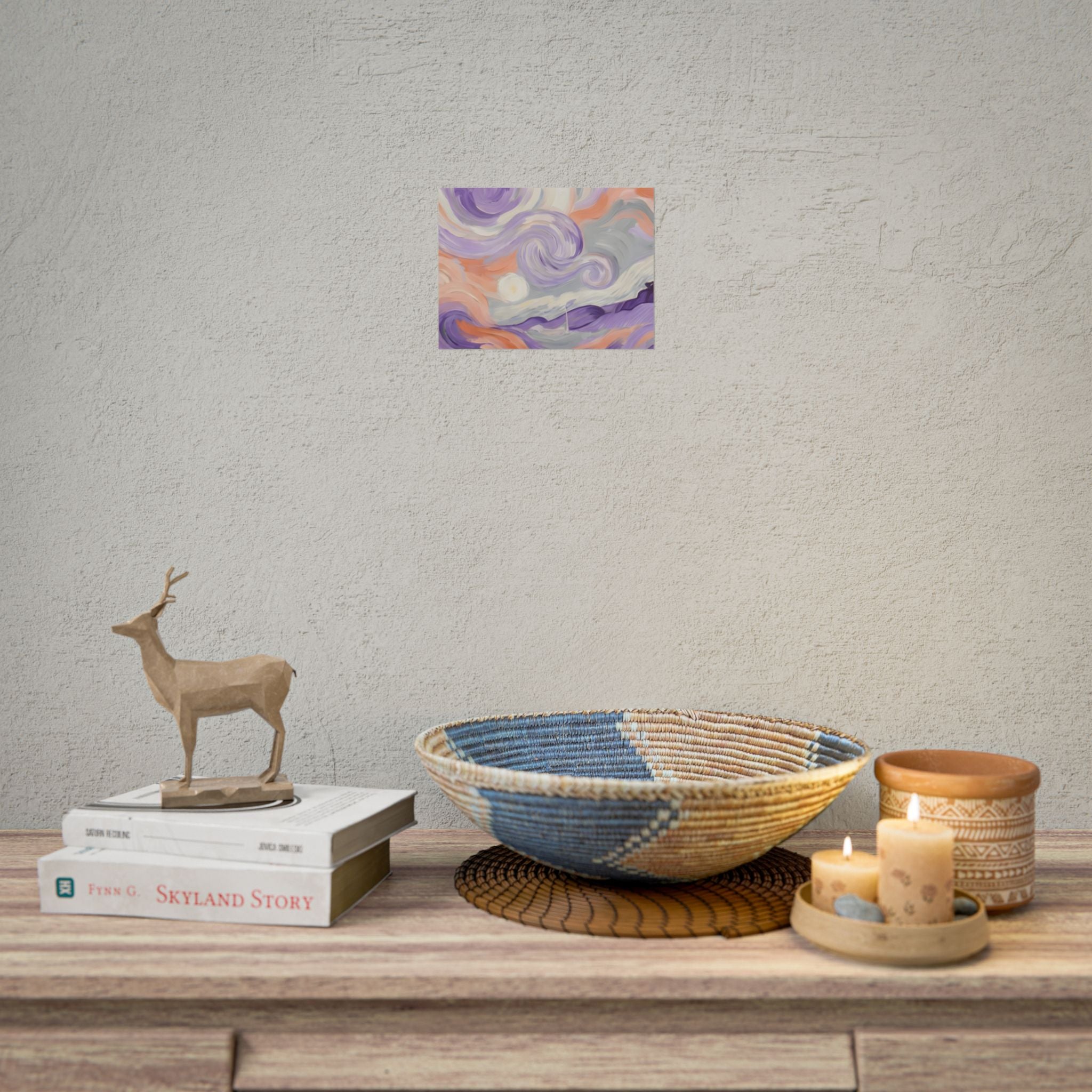 Wervelende Pastelkleurige Lucht Poster