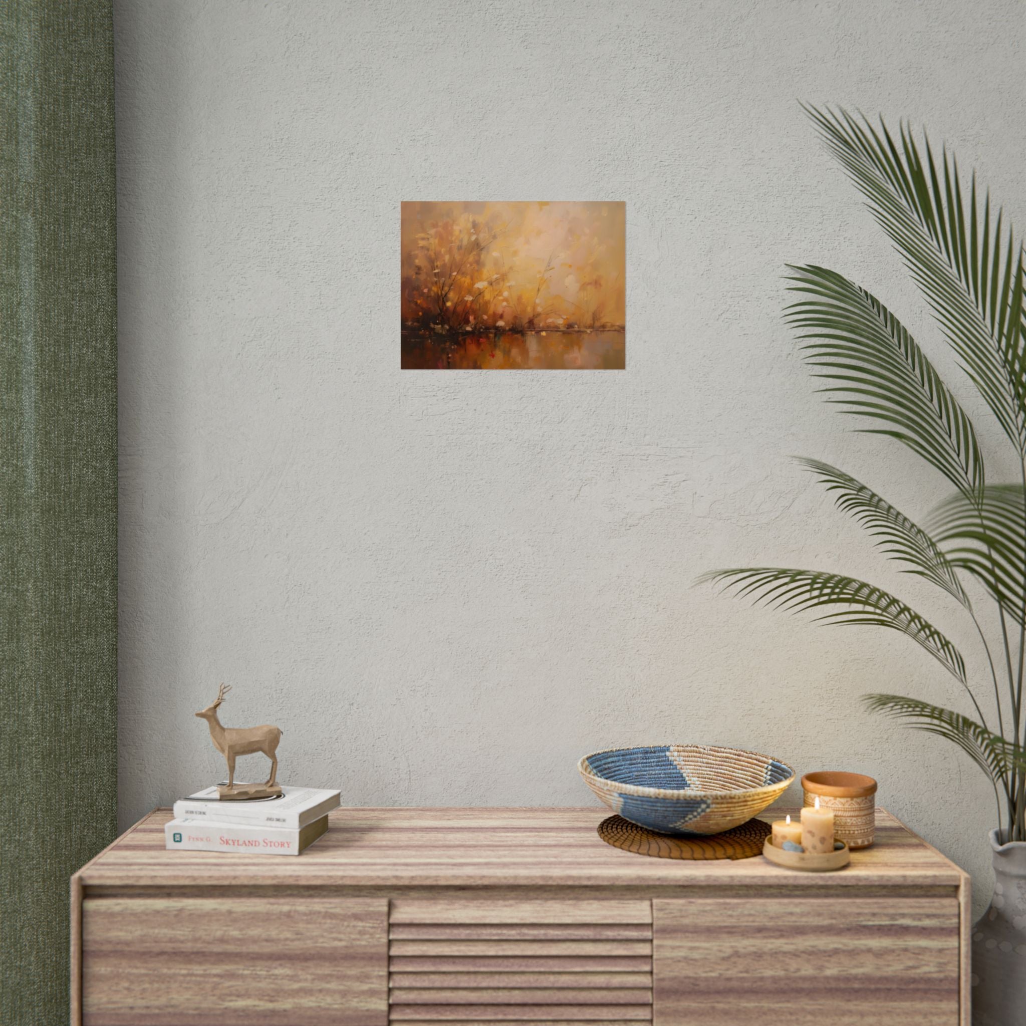 Golden Meadow Abstract Wall Art - Poster