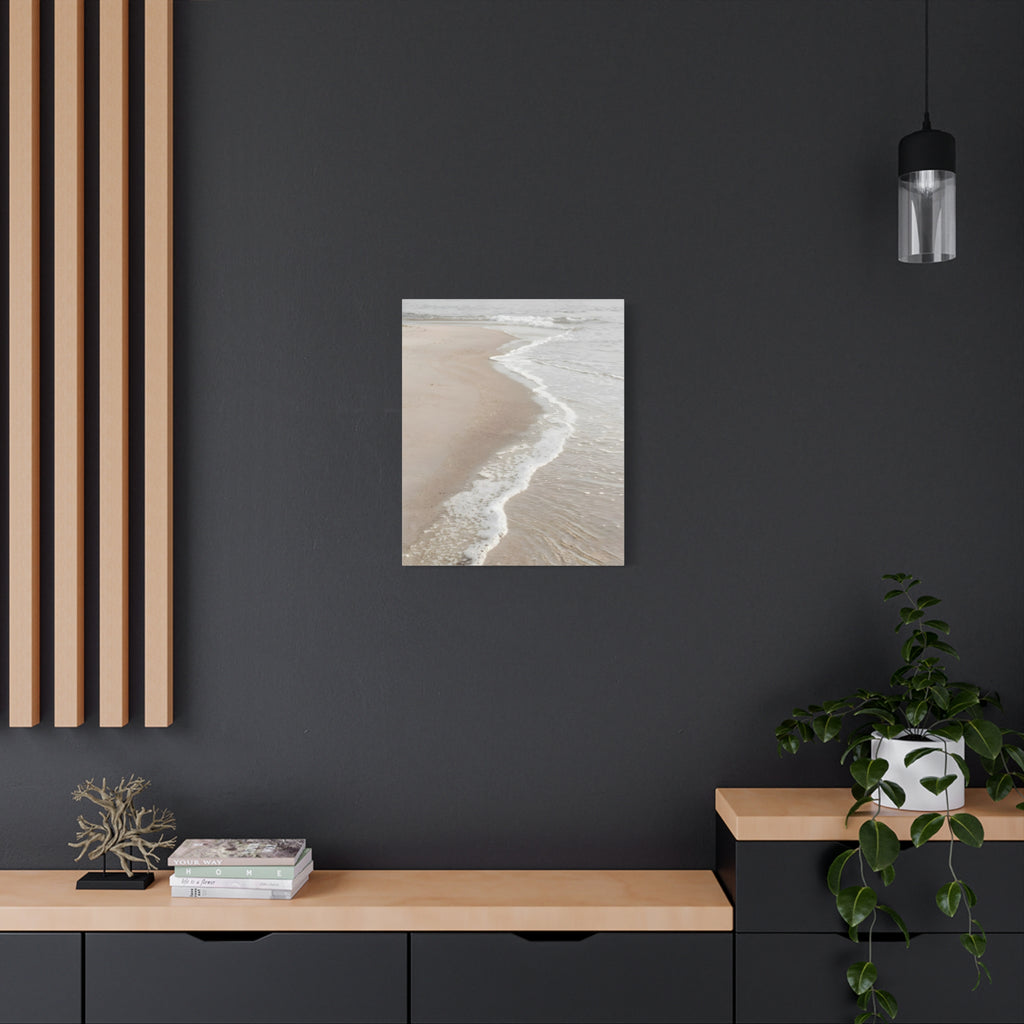 Kustlijn Canvas Print - Rustige Strand Muurkunst