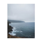 Foggy Coastal Cliff Wall Art  - Poster