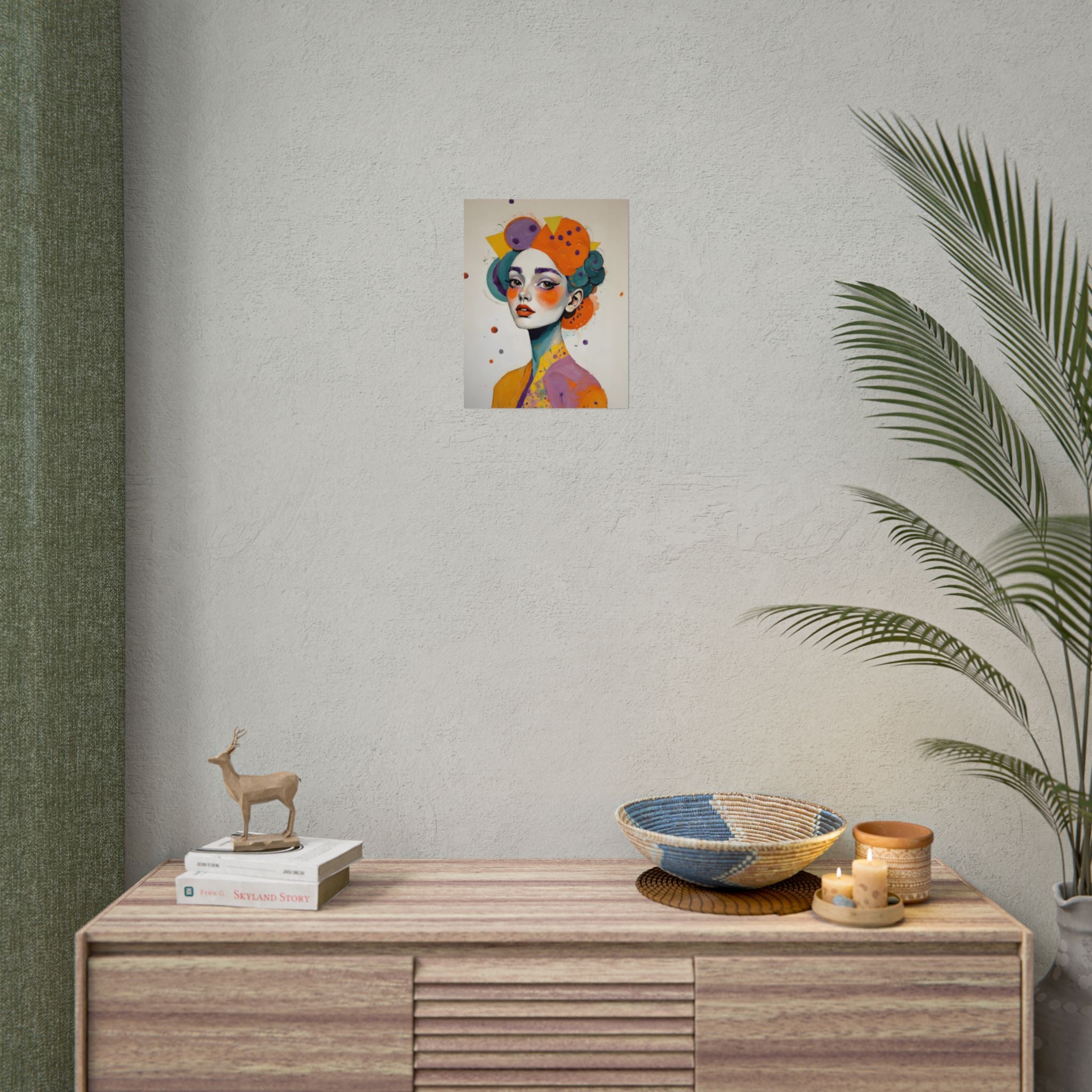 Rolled Poster — Colorful Abstract Portrait Art Print