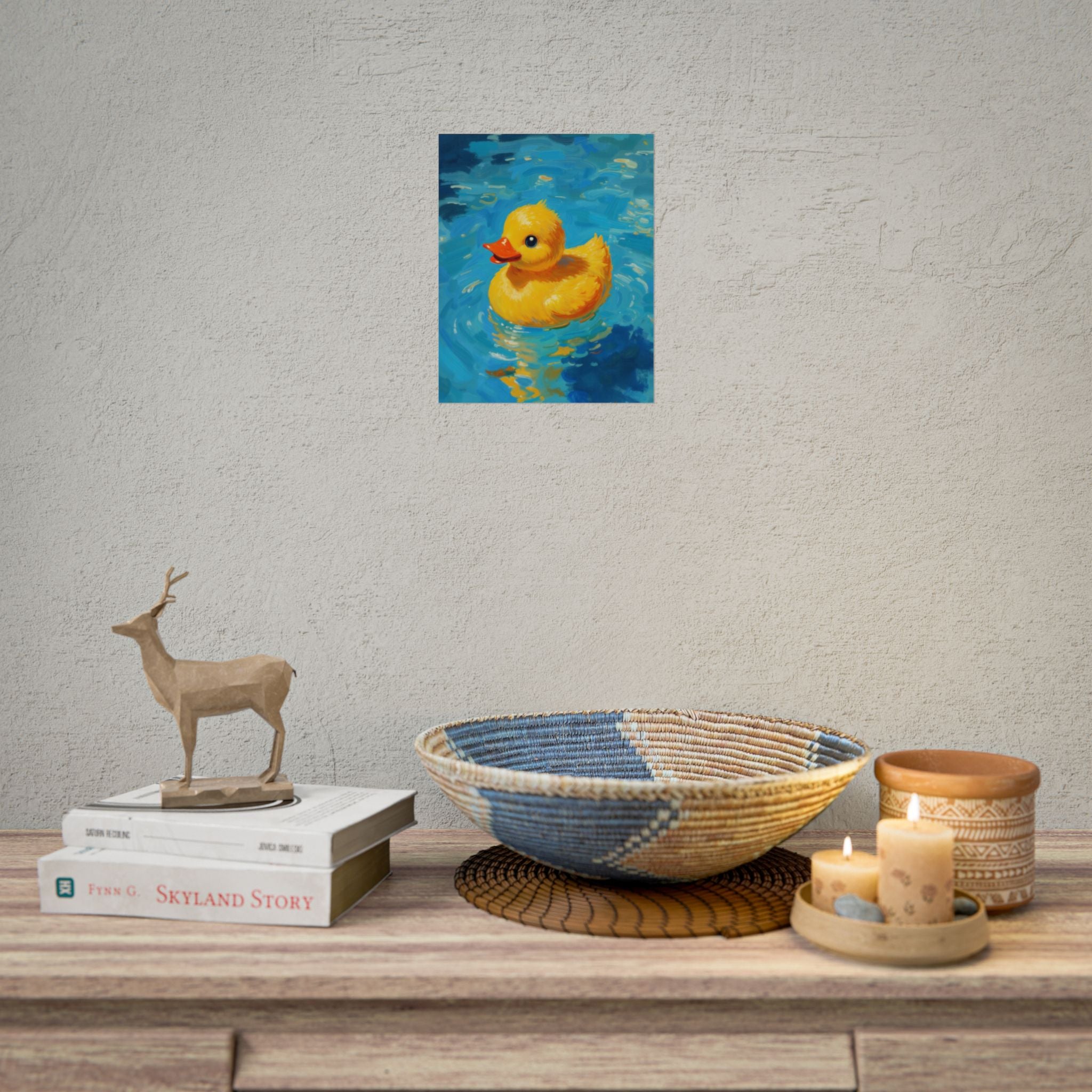 Rubber Duck Poster — Leuke Gele Eend Muurkunst, Kinderkamerdecoratie
