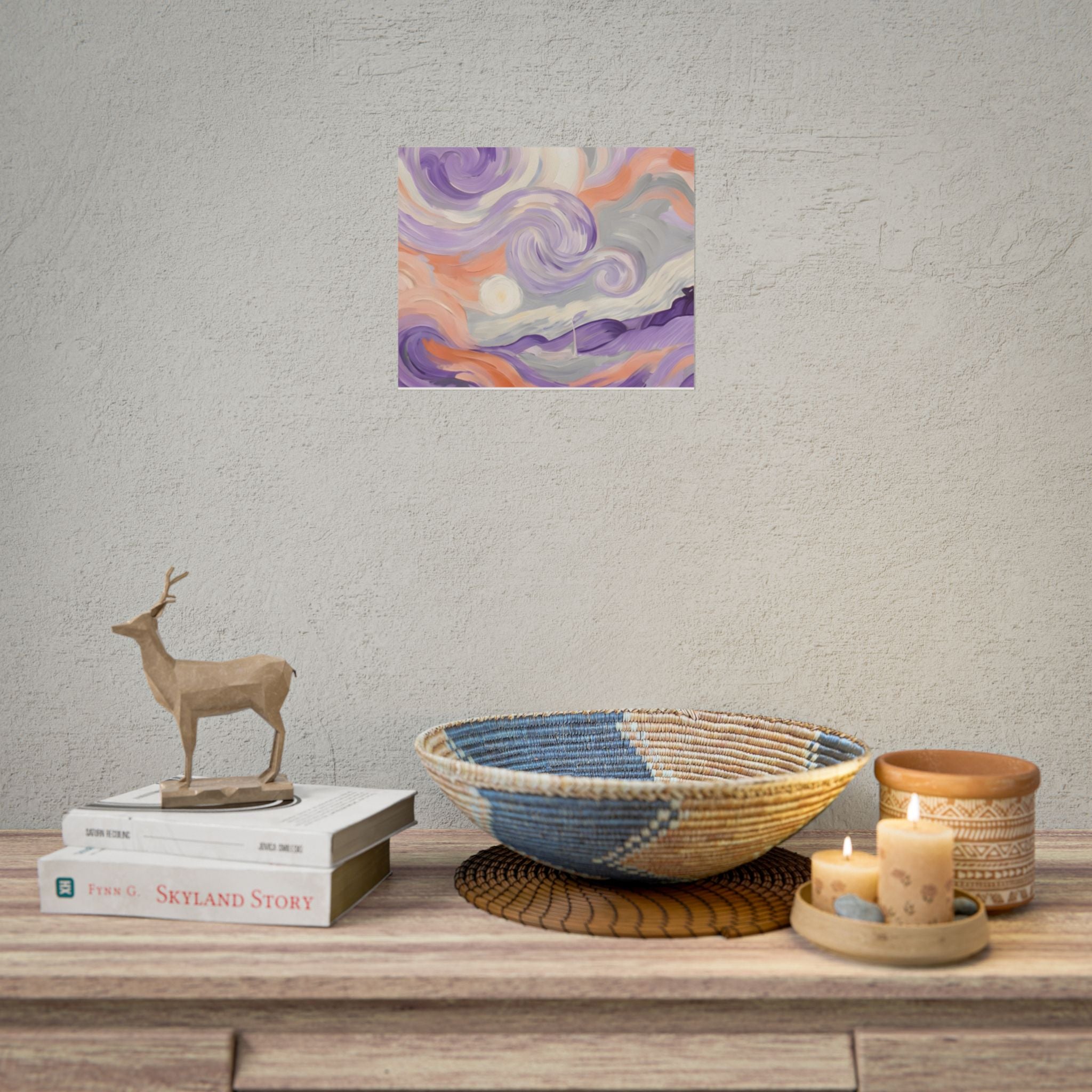 Wervelende Pastelkleurige Lucht Poster