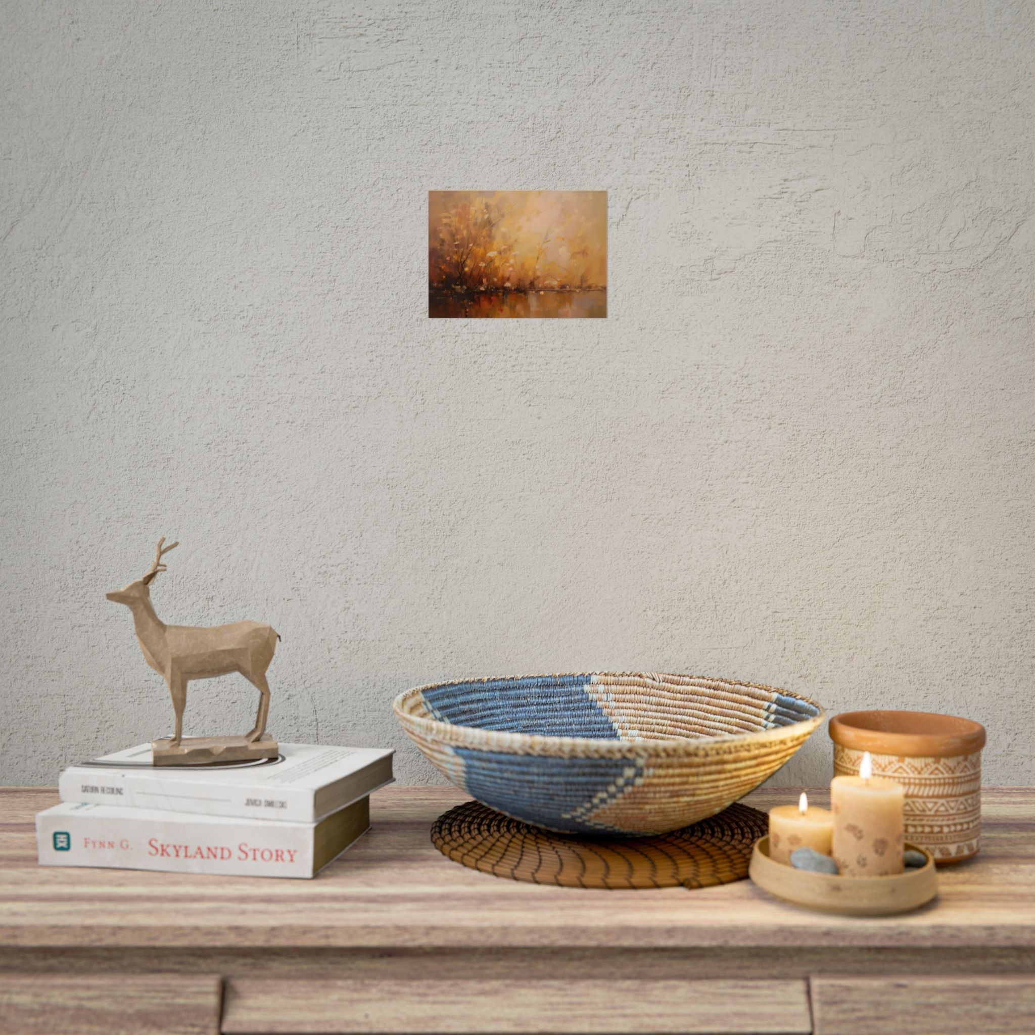 Golden Meadow Abstract Wall Art - Poster