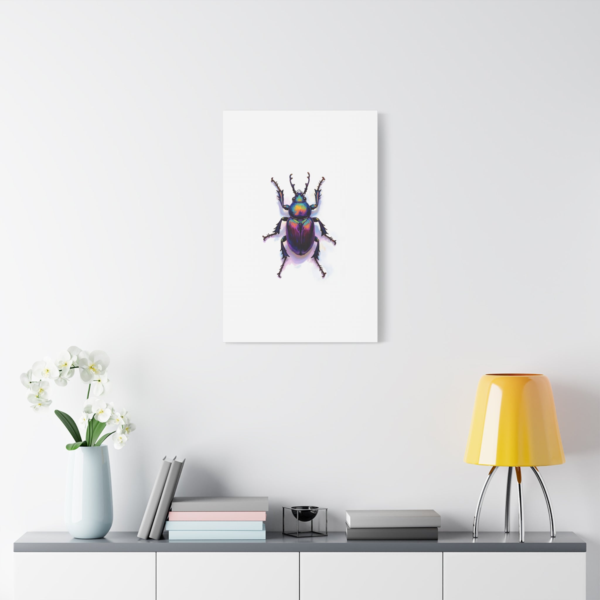 Iridescent Beetle Wall Art – Stretched Canvas
